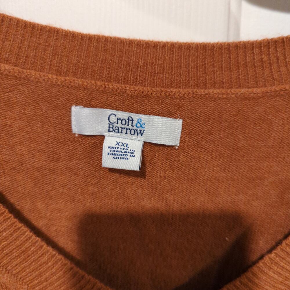 Croft & Barrow Extra Soft Sweater, Rust, Nwot, Xxl - image 3